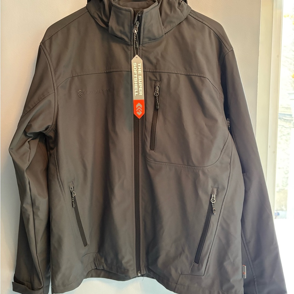 Free Country Men's or Women’s Charcoal Softshell Jacket
